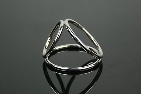 Male Stainless Steel Triple Cock Ring Penis Delay Gonobolia Tool Gadget Chastity Device BDSM Adult Sex Toy 2 Size A511 - Image 3