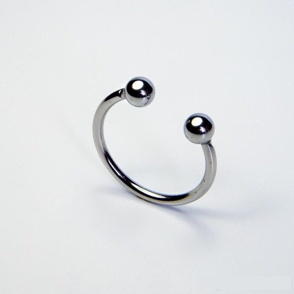 6 Size Latest Male Stainless Steel Two Bead Penis Delayed Gonobolia Ring Cock Ring Jewelry Adult BDSM Sex Toy For Glans YSH-02 - Image 2