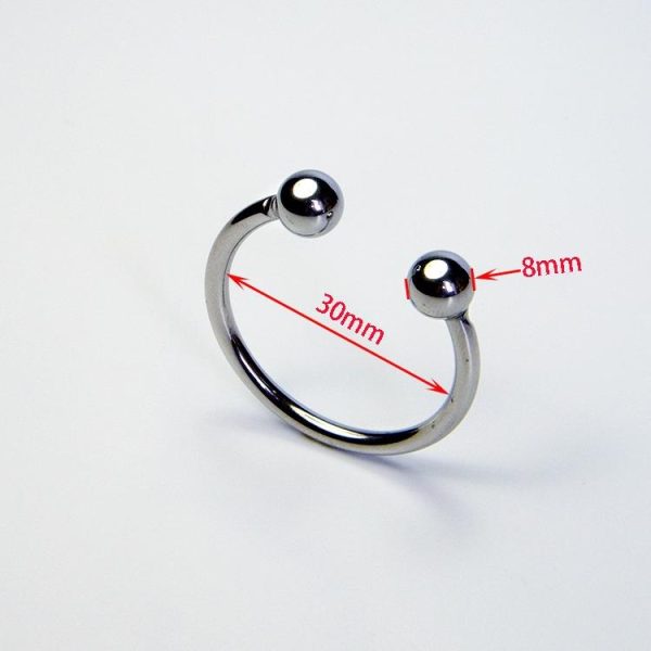 6 Size Latest Male Stainless Steel Two Bead Penis Delayed Gonobolia Ring Cock Ring Jewelry Adult BDSM Sex Toy For Glans YSH-02 - Image 6