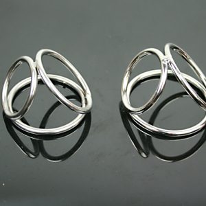 Male Stainless Steel Triple Cock Ring Penis Delay Gonobolia Tool Gadget Chastity Device BDSM Adult Sex Toy 2 Size A511