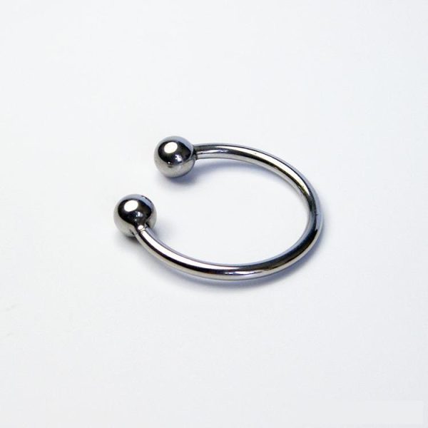 6 Size Latest Male Stainless Steel Two Bead Penis Delayed Gonobolia Ring Cock Ring Jewelry Adult BDSM Sex Toy For Glans YSH-02 - Image 5