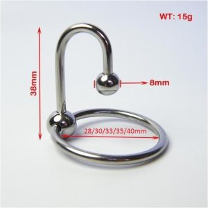 Latest Male Stainless Steel Two Bead Penis Delayed Gonobolia Ring Cock Ring Jewelry Adult BDSM Sex Toy For Glans D009