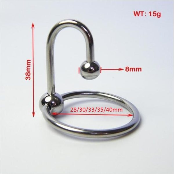 Latest Male Stainless Steel Two Bead Penis Delayed Gonobolia Ring Cock Ring Jewelry Adult BDSM Sex Toy For Glans D009