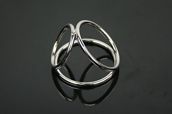 Male Stainless Steel Triple Cock Ring Penis Delay Gonobolia Tool Gadget Chastity Device BDSM Adult Sex Toy 2 Size A511 - Image 2