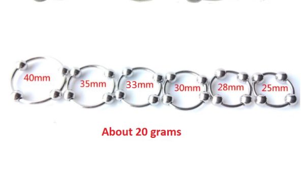 Latest Male Stainless Steel Penis Delayed Gonobolia Ring W Fours Slideable Beads Cock Ring Jewelry Adult BDSM Sex Toy For Glans - Image 2