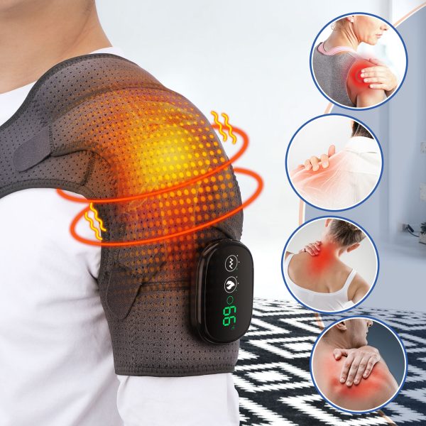 Electric Shoulder Massager Heating Pad Vibration Massage Support Belt Shoulder Thermal  Brace - Image 2