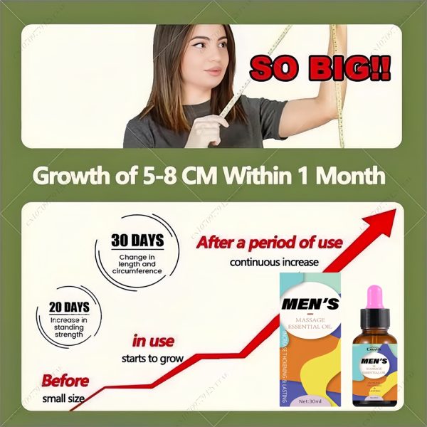 Best Sellers Essential Oil Big Dick Male Penis Enlargement Oil Increase Size Erection Product Aphrodisiac Sex Extender Enhance - Image 6