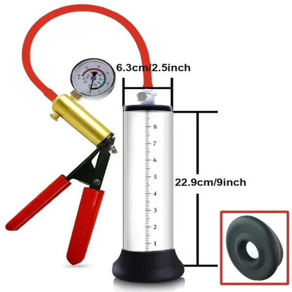 SCAcrylic Penis Pump Manual Penis Enlarger Sex Toy for Men Vacuum Pump Male Masturbation Penis Extender Trainer Adults Sex Produ - Image 11