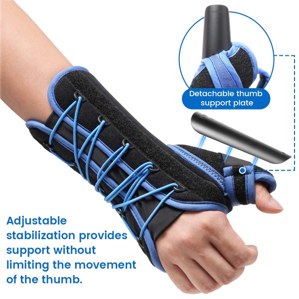 VELPEAU Wrist Brace with Thumb Splint for Carpal Tunnel Pain and Tendonitis Arthritis Wrist Support Adjustable and Firm - Image 5