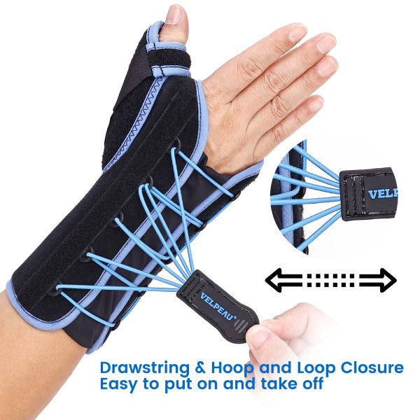 VELPEAU Wrist Brace with Thumb Splint for Carpal Tunnel Pain and Tendonitis Arthritis Wrist Support Adjustable and Firm - Image 3