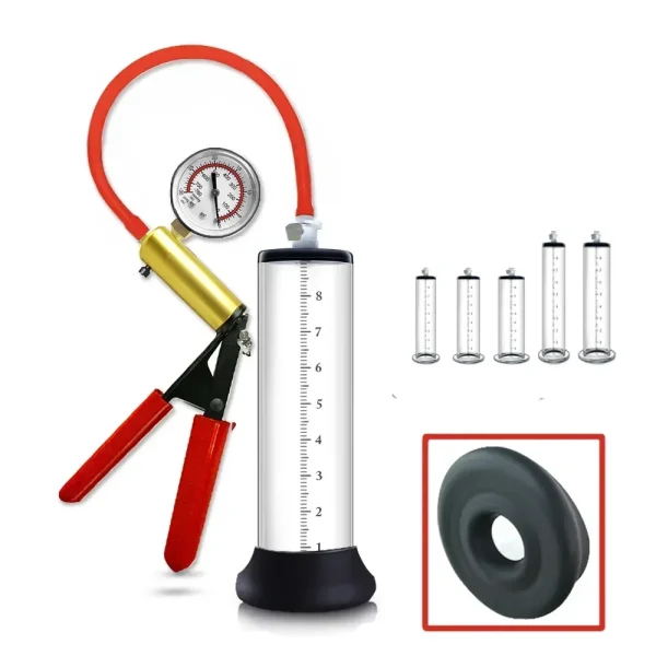 SCAcrylic Penis Pump Manual Penis Enlarger Sex Toy for Men Vacuum Pump Male Masturbation Penis Extender Trainer Adults Sex Produ - Image 3