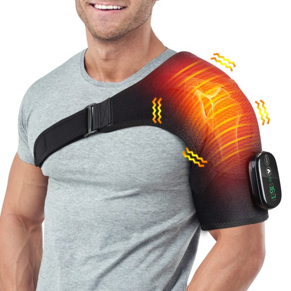 Electric Shoulder Massager Heating Pad Vibration Massage Support Belt Shoulder Thermal  Brace - Image 7