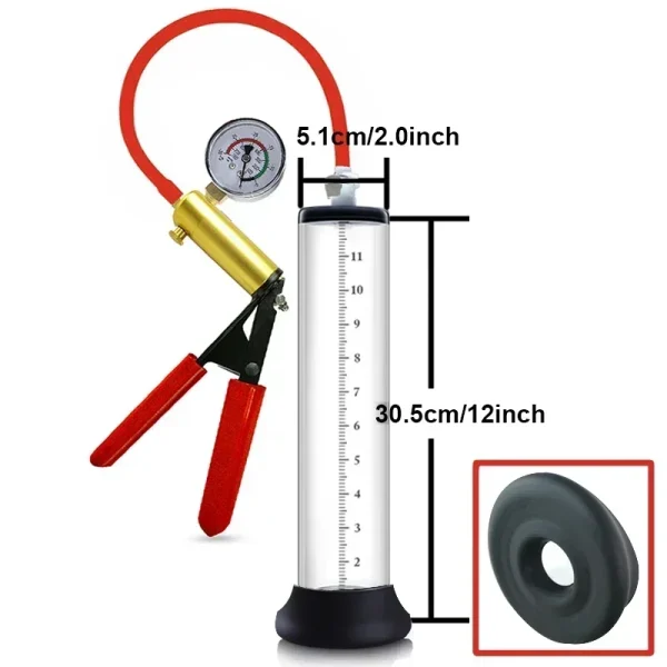 SCAcrylic Penis Pump Manual Penis Enlarger Sex Toy for Men Vacuum Pump Male Masturbation Penis Extender Trainer Adults Sex Produ - Image 12