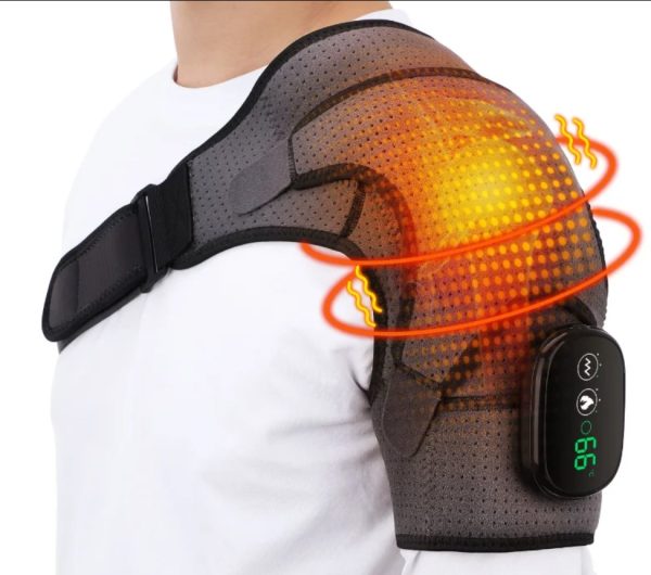 Electric Shoulder Massager Heating Pad Vibration Massage Support Belt Shoulder Thermal  Brace - Image 9
