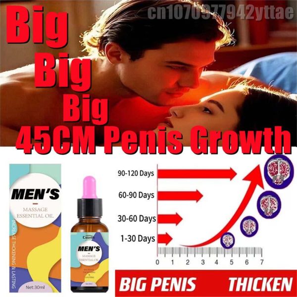 Best Sellers Essential Oil Big Dick Male Penis Enlargement Oil Increase Size Erection Product Aphrodisiac Sex Extender Enhance