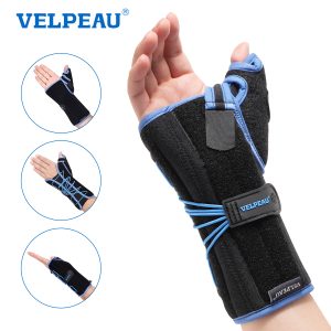 VELPEAU Wrist Brace with Thumb Splint for Carpal Tunnel Pain and Tendonitis Arthritis Wrist Support Adjustable and Firm