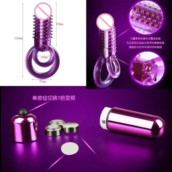 Enlarge Penianano Ring Genital Pleasure For Men Penne Genital Ring Sexual Desire Enhancer Male Women Vibrator Plain Suit - Image 10