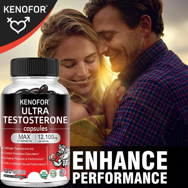 Men's Fitness Enhancer - Supports Improved Efficiency, Speed, Strength, Fatigue Relief, Increased Muscle Mass, 120 Capsules - Image 4
