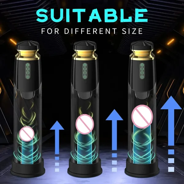 SCSCElectric Penis Pump Sex Toys for Men Male Masturbator Penis Extender Penile Vacuum Pump Penis Enlargement Enhancer Ring - Image 3