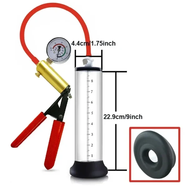 SCAcrylic Penis Pump Manual Penis Enlarger Sex Toy for Men Vacuum Pump Male Masturbation Penis Extender Trainer Adults Sex Produ - Image 7