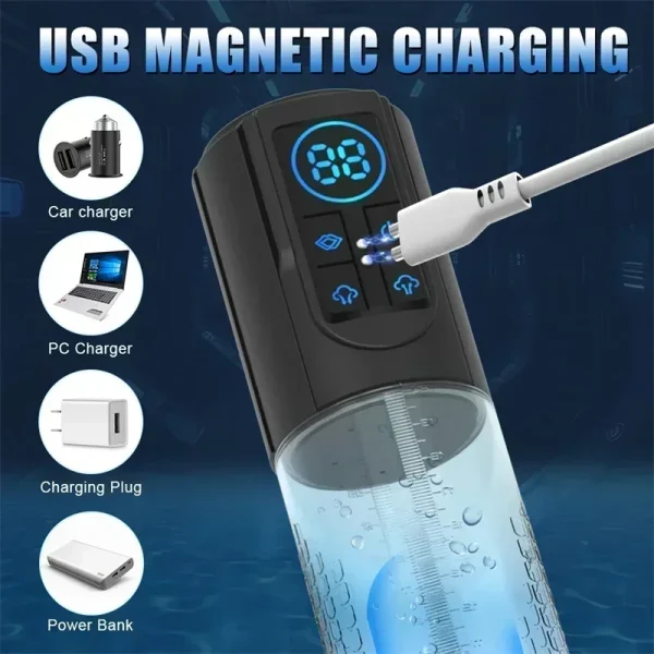 SCIPX7 Waterproof Electric Penis Pump Sex Toy for Men Masturbator Adult Male Penis Enlargement Vacuum Pump Penile Enhancer  Exer - Image 6