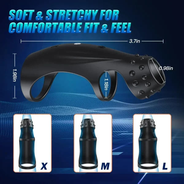 SCSENSIVO Male Remote Vibrating Cock Silicone Sleeve Ring Delay Ejaculation Penis Enlargement Sex Toys for Men Testicle Vibrator - Image 6