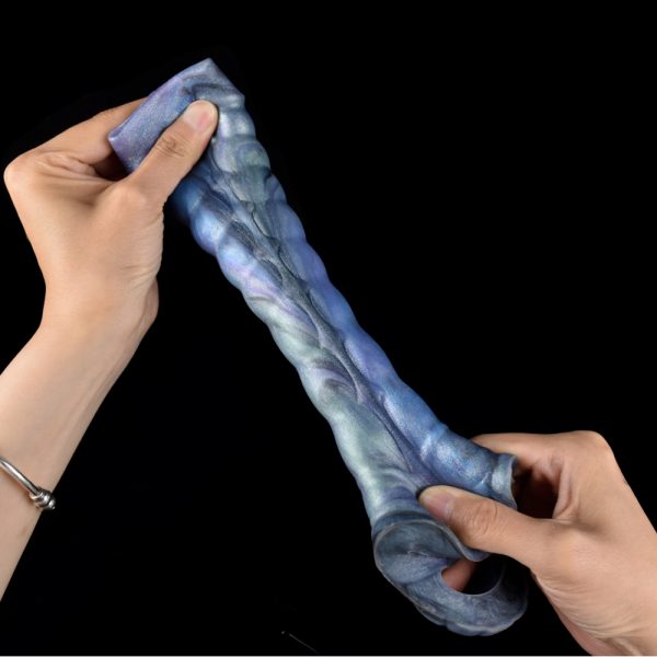 Fantasy Ribbed Dragon Penis Sleeve Soft Silicone Sex Toys Sheath Stretchable Cock Enlargement Hollow Dildo Male Masturbator - Image 5