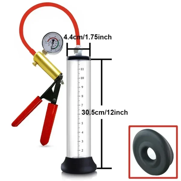 SCAcrylic Penis Pump Manual Penis Enlarger Sex Toy for Men Vacuum Pump Male Masturbation Penis Extender Trainer Adults Sex Produ - Image 9