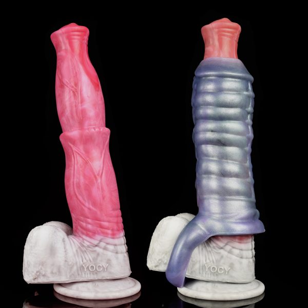 Fantasy Ribbed Dragon Penis Sleeve Soft Silicone Sex Toys Sheath Stretchable Cock Enlargement Hollow Dildo Male Masturbator - Image 2