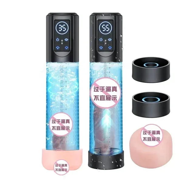 SCIPX7 Waterproof Electric Penis Pump Sex Toy for Men Masturbator Adult Male Penis Enlargement Vacuum Pump Penile Enhancer  Exer - Image 2