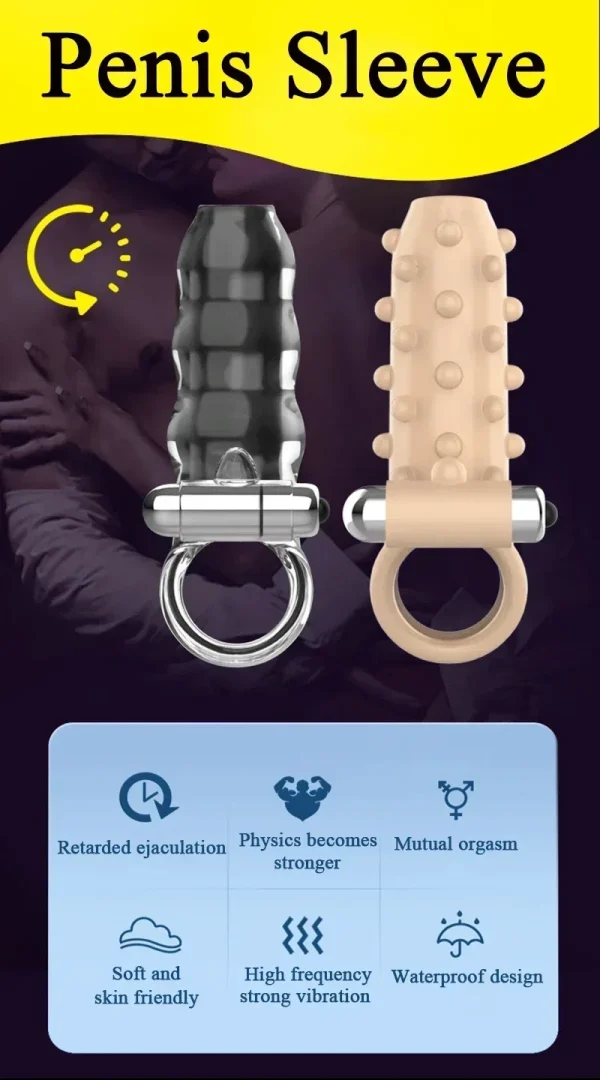 SCRealistic Penis Extender Sleeve Cover Header Case Reusable Condom Delay Ejaculation Dick Enlargement Extension Men Male Sex To - Image 6
