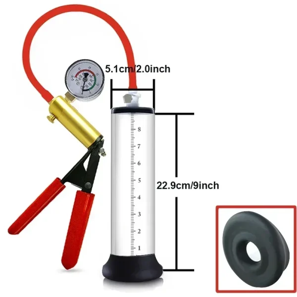 SCAcrylic Penis Pump Manual Penis Enlarger Sex Toy for Men Vacuum Pump Male Masturbation Penis Extender Trainer Adults Sex Produ - Image 8