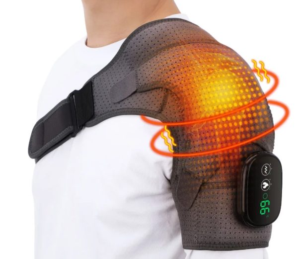 Electric Shoulder Massager Heating Pad Vibration Massage Support Belt Shoulder Thermal  Brace - Image 8