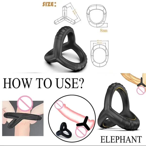 Enlarge Penianano Ring Genital Pleasure For Men Penne Genital Ring Sexual Desire Enhancer Male Women Vibrator Plain Suit - Image 14